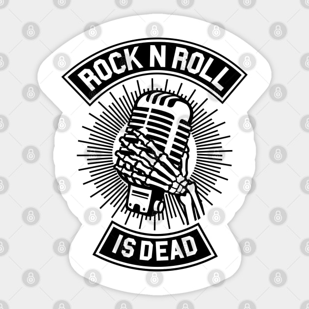 Rock N Roll Is Dead Sticker by CRD Branding